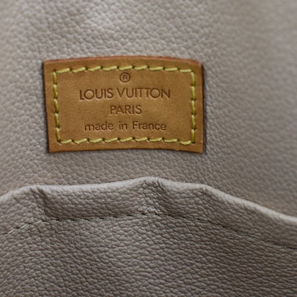 LOUIS VUITTON Logo Sac Plat Hand Tote Bag Monogram Leather Brown M51140 81YA132 - Picture 16 of 16